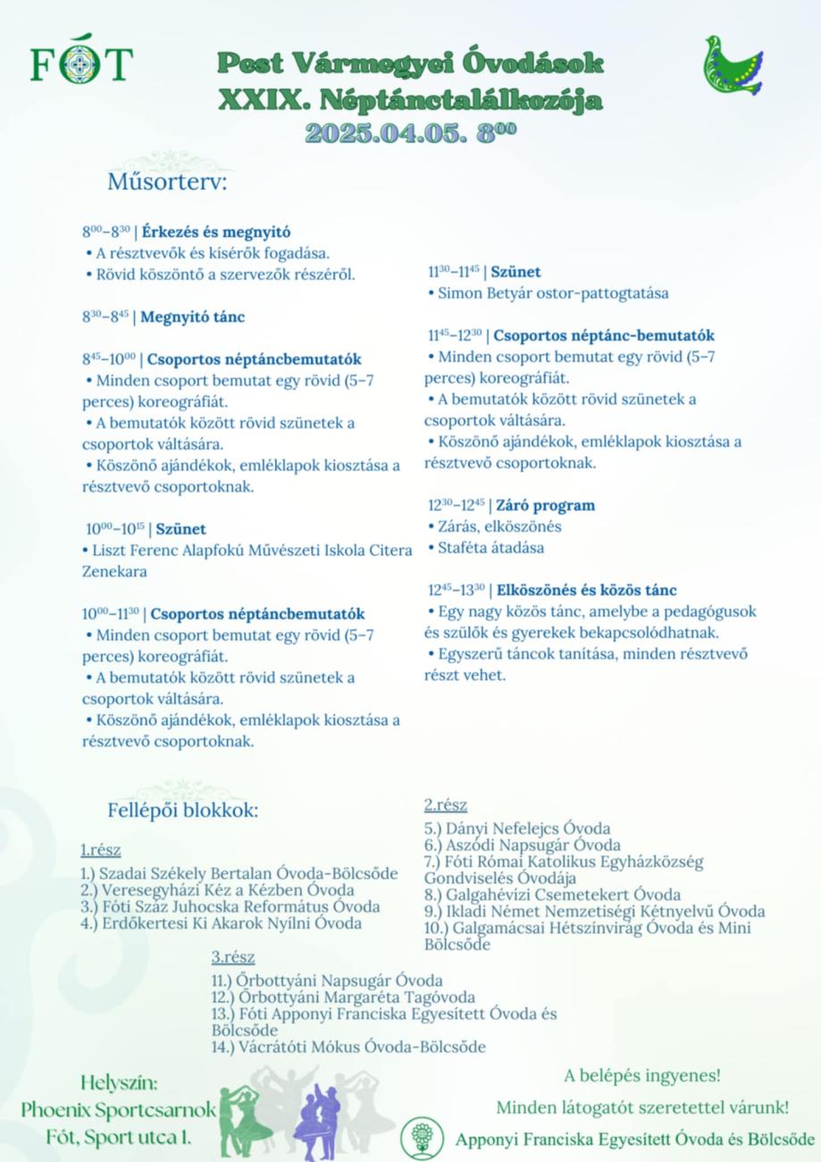 Pest Vármegyei Óvodások XXIX. Néptánctalálkozója